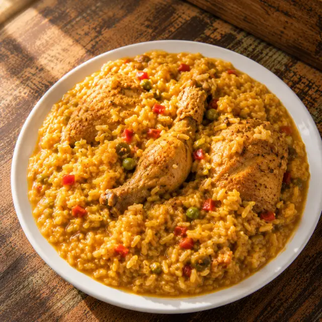 Arroz con pollo a la chorrera