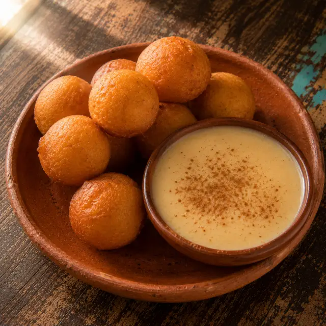 Buñuelos y natilla