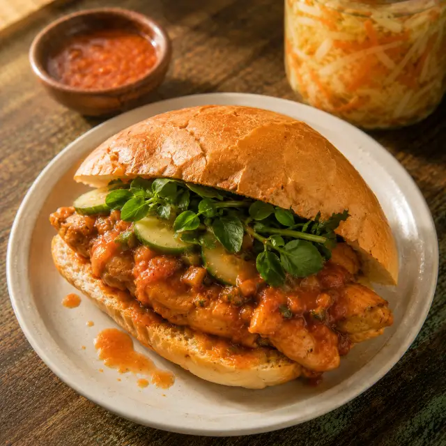 Panes con pollo
